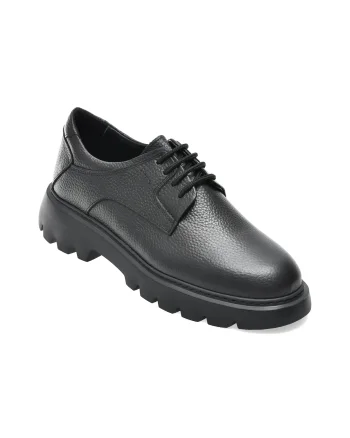 Pantofi eleganti GRYXX negri, TRL04, din piele naturala