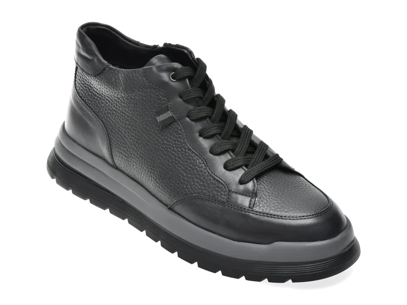 Ghete GRYXX negre, TRL02, din piele naturala