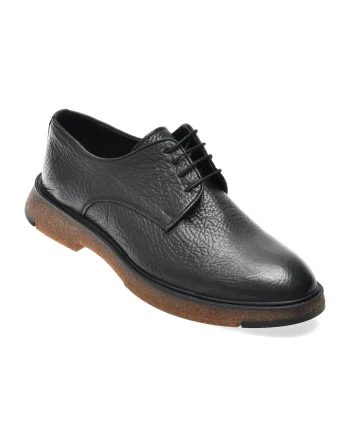 Pantofi eleganti OTTER negri, FHEL411, din piele naturala
