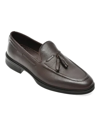Mocasini eleganti OTTER maro, FH405, din piele naturala