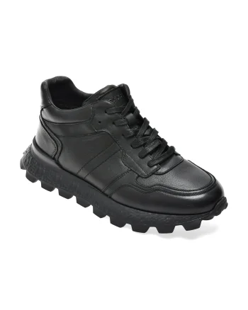 Ghete GRYXX negre, 690176, din piele naturala
