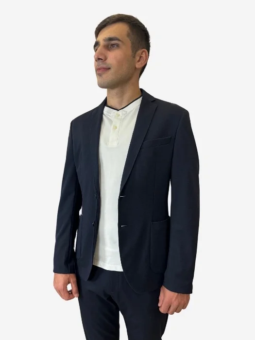 Sacou barbati cu croiala Slim fit Joog Suit bleumarin inchis (SELECTATI MARIMEA: 56)