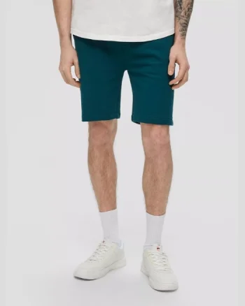 Pantaloni scurti sport barbati din bumbac cu croiala Regular fit verde inchis (SELECTATI MARIMEA: 2XL)