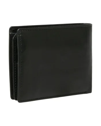 Portofel barbati cu design clasic si compartiment pentru monede, Negru