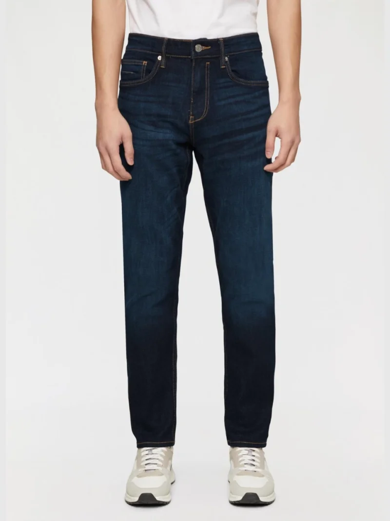 Blugi barbati Nelio, cu talie medie si croiala Slim Fit, Slim Leg, Bleumarin inchis (SELECTATI MARIMEA: 29, SELECTATI LUNGIMEA: 32)