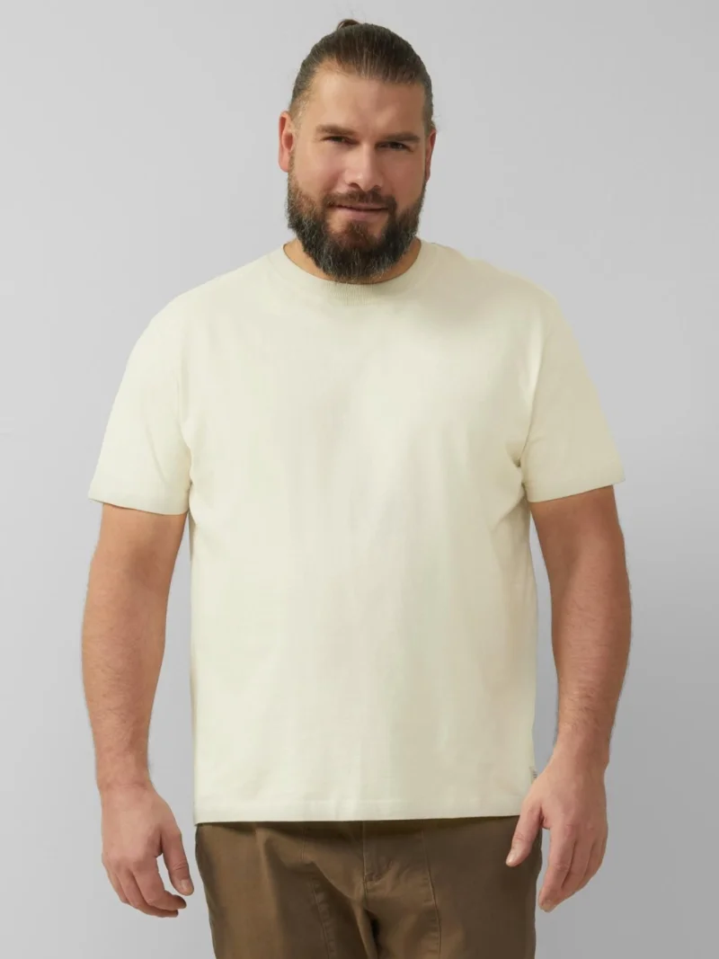 s.Oliver Big Sizes Tricou barbati big sizes din jerseu moale de bumbac, Regular fit, Crem (SELECTATI MARIMEA: 4XL)