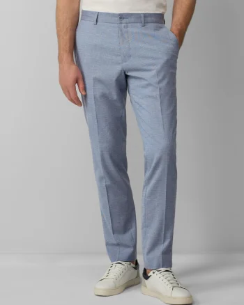 s.Oliver BLACK LABEL Pantaloni costum barbati cu model fin si croiala Slim Fit, Albastru deschis (SELECTATI MARIMEA: 54)