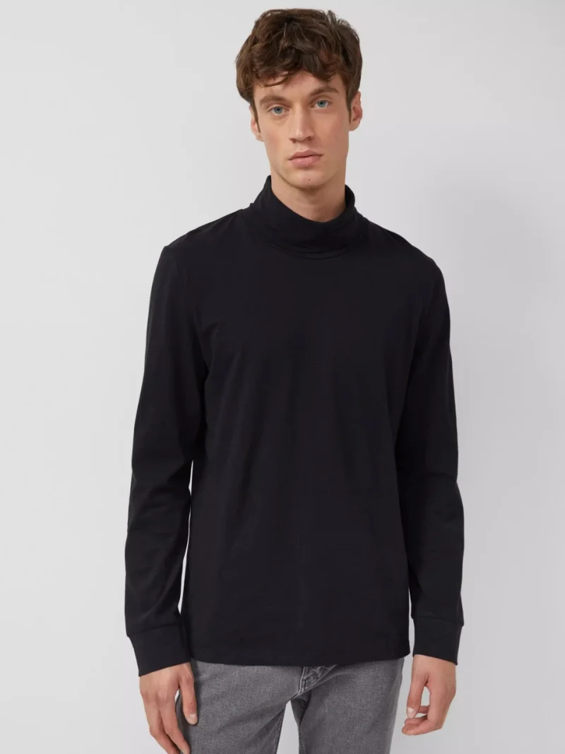 s.Oliver Bluza barbati, cu guler si croiala Regular Fit, Negru (SELECTATI MARIMEA: M)