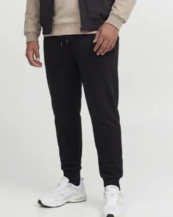 Jack & Jones Plus Pantaloni de trening JPSTGORDON JJBRADLEY, barbati, Regular fit, Negru (SELECTATI MARIMEA: 40)