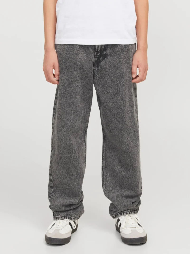 Jack & Jones Blugi baieti, cu talie inalta si croiala Dreapta, Gri inchis (SELECTATI MARIMEA: 170 cm)