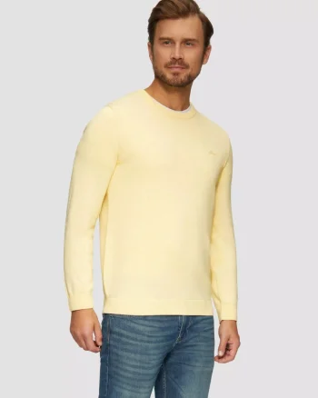 s.Oliver Pulover barbati cu decolteu la baza gatului, Galben deschis (SELECTATI MARIMEA: XL)