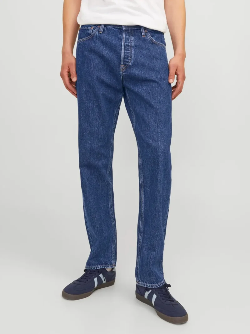 Jack & Jones Blugi barbati CHRIS, talie inalta, croiala Regular fit, Albastru (SELECTATI MARIMEA: 29, SELECTATI LUNGIMEA: 32)