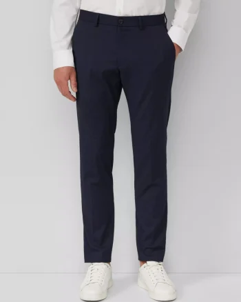 s.Oliver BLACK LABEL Pantaloni costum barbati cu croiala Slim fit, Bleumarin inchis (SELECTATI MARIMEA: 56)