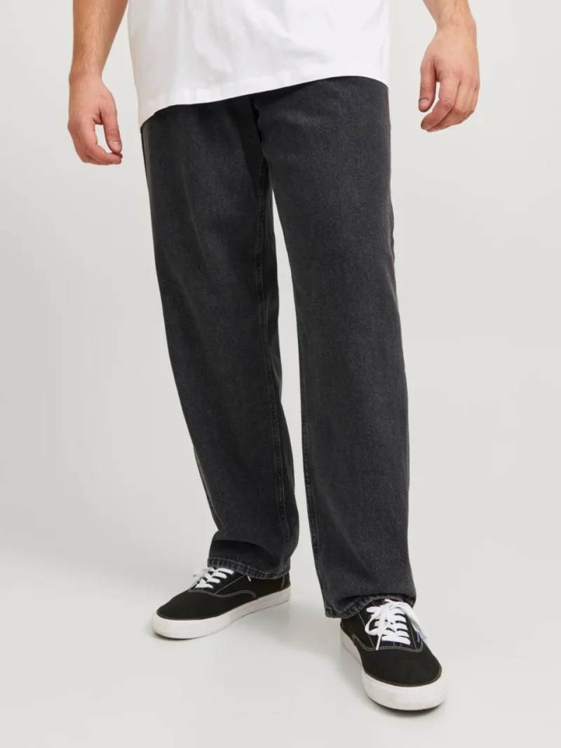 Jack & Jones Plus Blugi JJICHRIS JJORIGINAL, barbati big sizes, cu talie inalta si croiala Relaxed fit, Gri inchis (SELECTATI MARIMEA: 42, SELECTATI