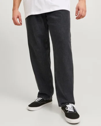Jack & Jones Plus Blugi JJICHRIS JJORIGINAL, barbati big sizes, cu talie inalta si croiala Relaxed fit, Gri inchis (SELECTATI MARIMEA: 42, SELECTATI