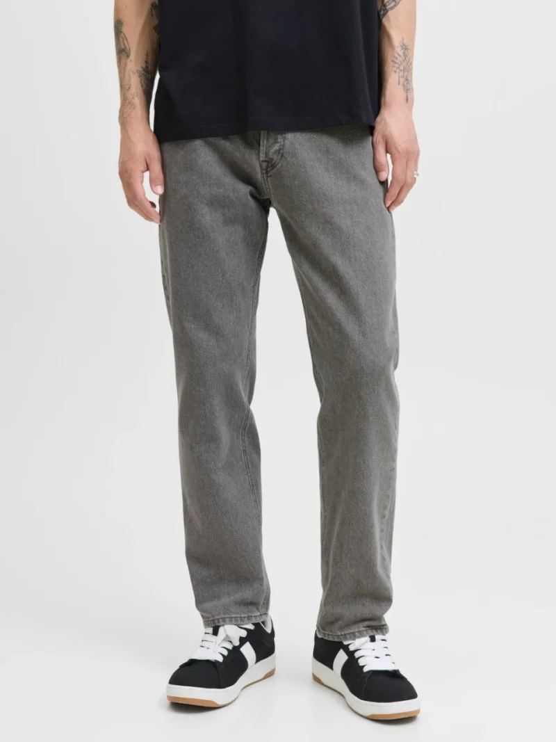 Jack & Jones Blugi barbati CHRIS, talie inalta, croiala Relaxed fit, Gri (SELECTATI MARIMEA: 28, SELECTATI LUNGIMEA: 32)