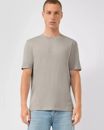 Q/S by s.Oliver Tricou cu maneca scurta, barbati, la baza gatului, croiala Regular Fit, Bej (SELECTATI MARIMEA: L)