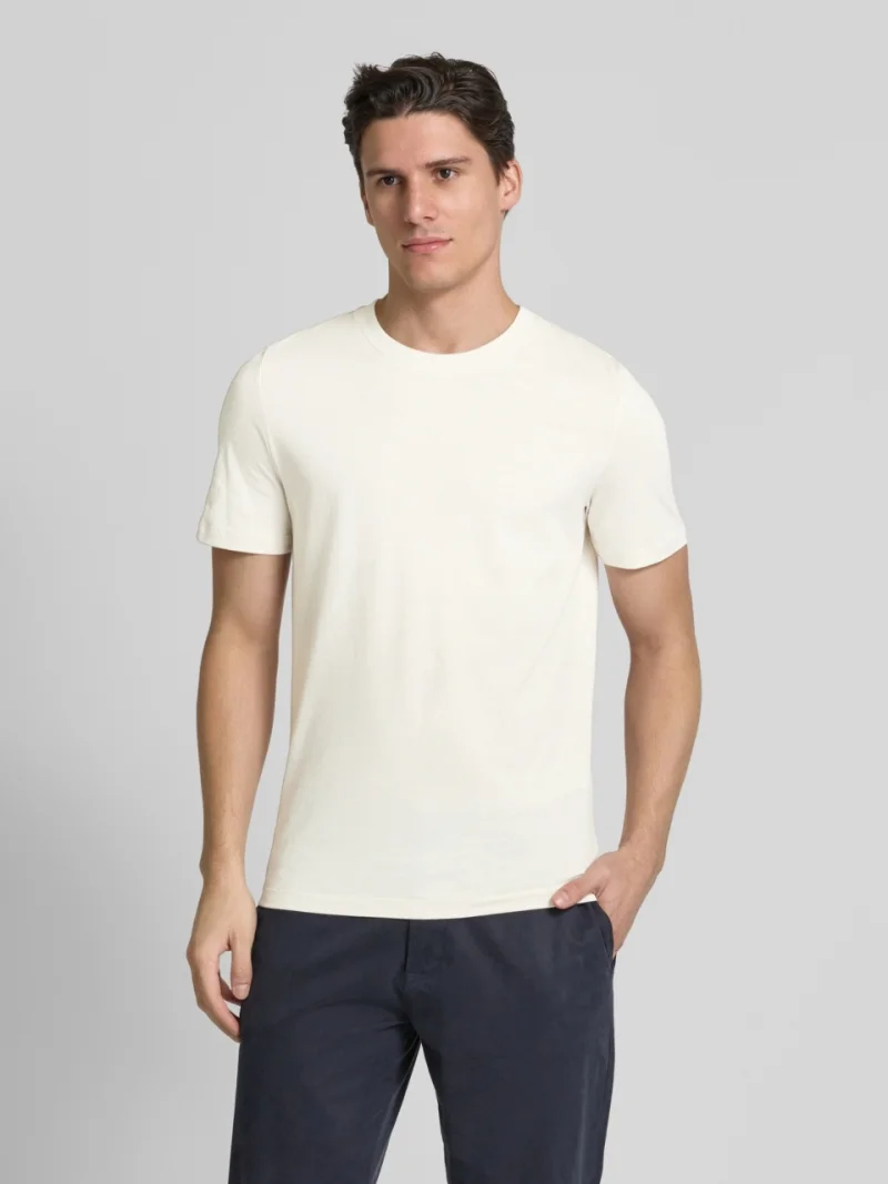 s.Oliver Tricou barbati cu croiala Regular fit, din bumbac, Crem (SELECTATI MARIMEA: 3XL)