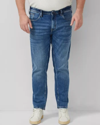 s.Oliver Big Sizes Blugi barbati big size Casby, cu talie medie, Relaxed fit, Straight leg, Albastru (SELECTATI MARIMEA: 38, SELECTATI LUNGIMEA: 32)