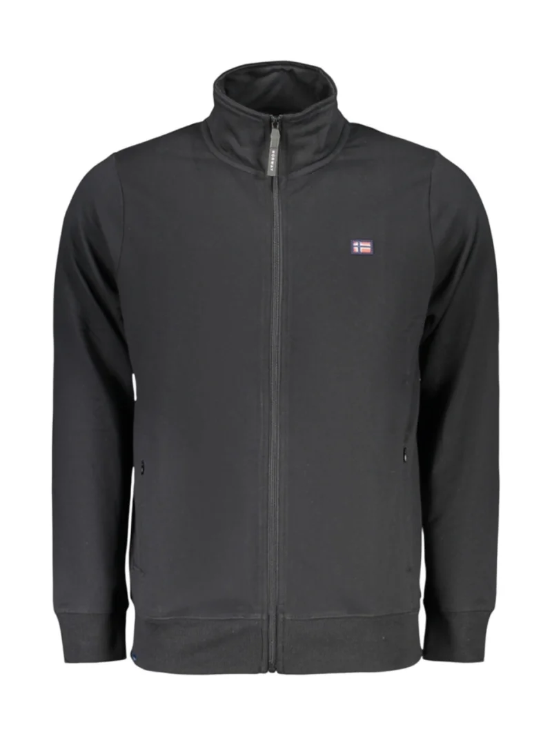 Norway Bluza subtire barbati, fara gluga cu fermoar, Negru (SELECTATI MARIMEA: S)