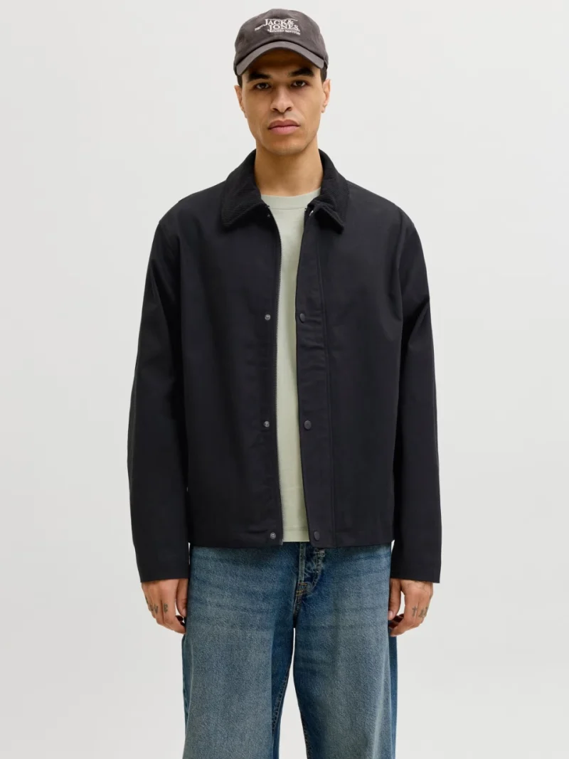 Jack & Jones Jacheta Graham Worker, barbati, Regular fit, Negru (SELECTATI MARIMEA: L)