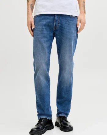 Jack & Jones Blugi barbati CLARK, cu talie medie si croiala Regular fit, Albastru (SELECTATI MARIMEA: 32, SELECTATI LUNGIMEA: 32)