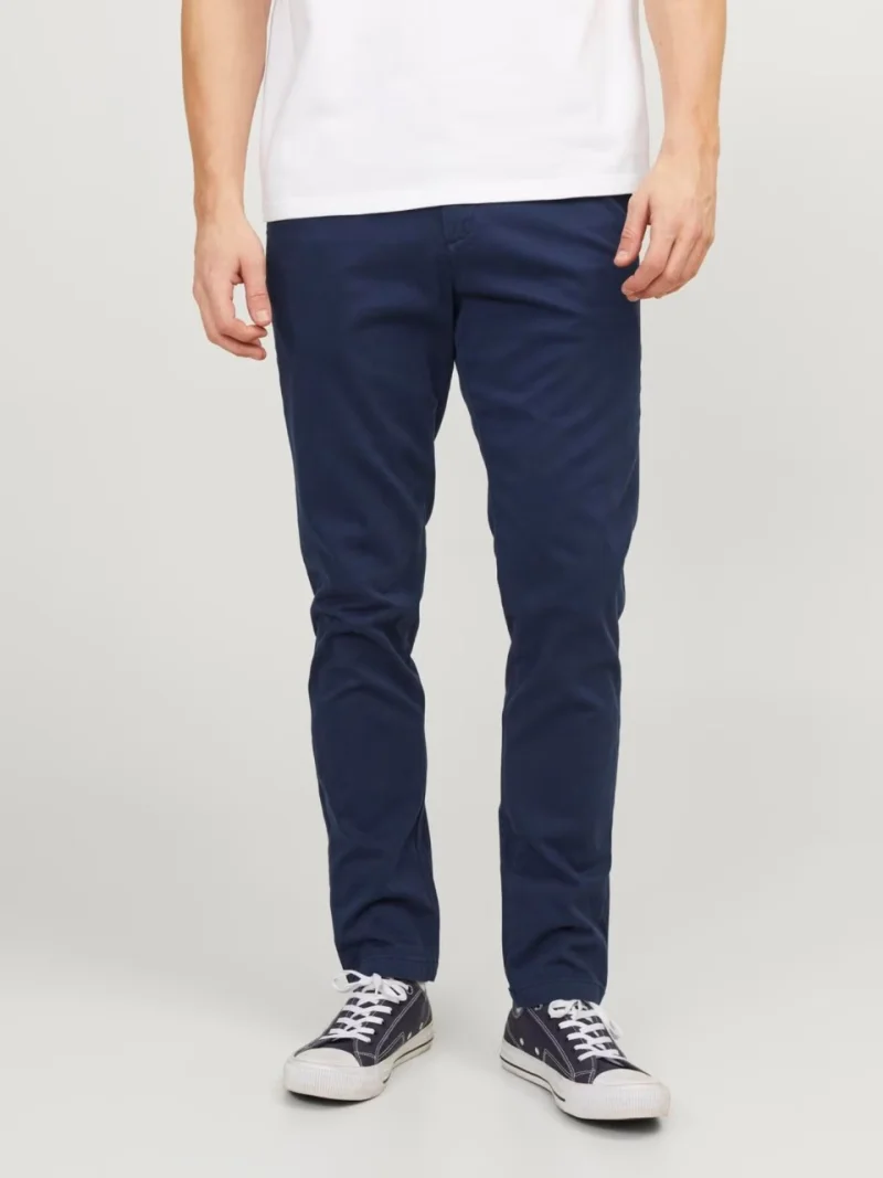 Jack & Jones, Pantaloni chino, barbati, Jpstmarco Bowie, Slim fit, Bleumarin inchis (SELECTATI MARIMEA: 29, SELECTATI LUNGIMEA: 32)