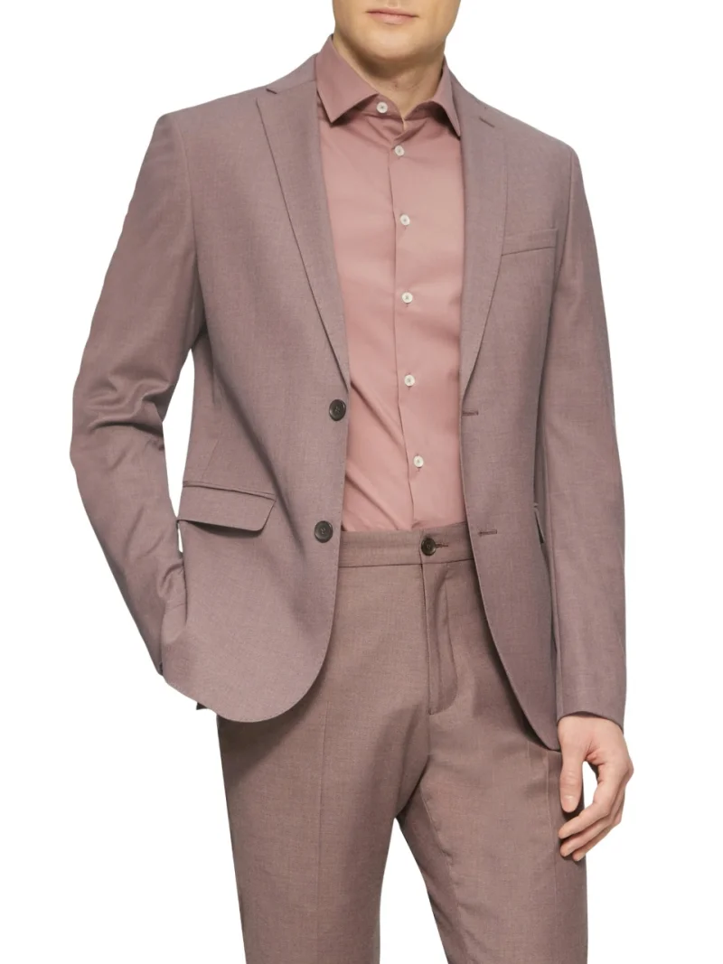 s.Oliver BLACK LABEL Sacou elegant barbati, croiala Slim fit, Liliac inchis (SELECTATI MARIMEA: 44)