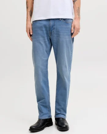 Jack & Jones Blugi barbati CLARK, cu talie medie si croiala Regular fit, Albastru (SELECTATI MARIMEA: 31, SELECTATI LUNGIMEA: 32)