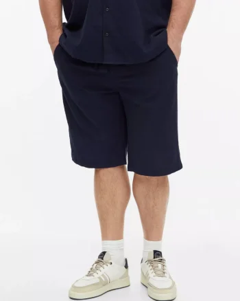 s.Oliver Big Sizes Pantaloni scurti barbati big sizes, Detroit, cu talie medie si croiala Regular Fit, Bleumarin inchis (SELECTATI MARIMEA: 2XL)