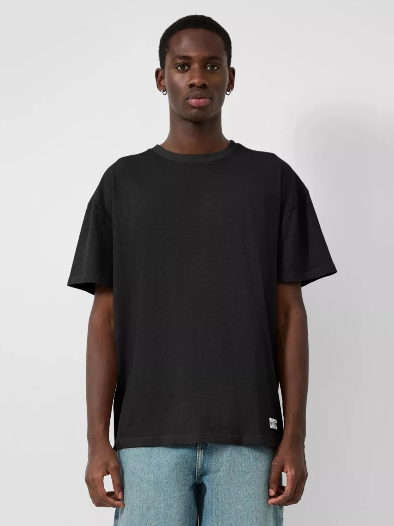 Q/S by s.Oliver Tricou la baza gatului barbati, din jerseu, Relaxed fit, Negru (SELECTATI MARIMEA: XS)