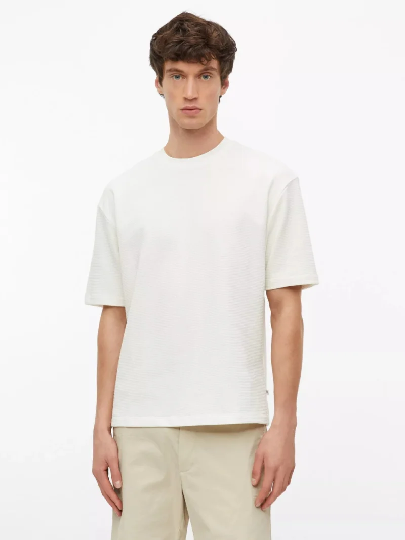 s.Oliver Tricou barbati la baza gatului din bumbac, Regular fit, Alb (SELECTATI MARIMEA: XL)