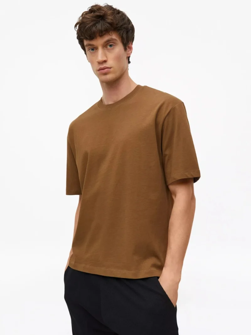 s.Oliver Tricou barbati la baza gatului, din jerseu gros de bumbac, Modern fit, Maro (SELECTATI MARIMEA: XL)