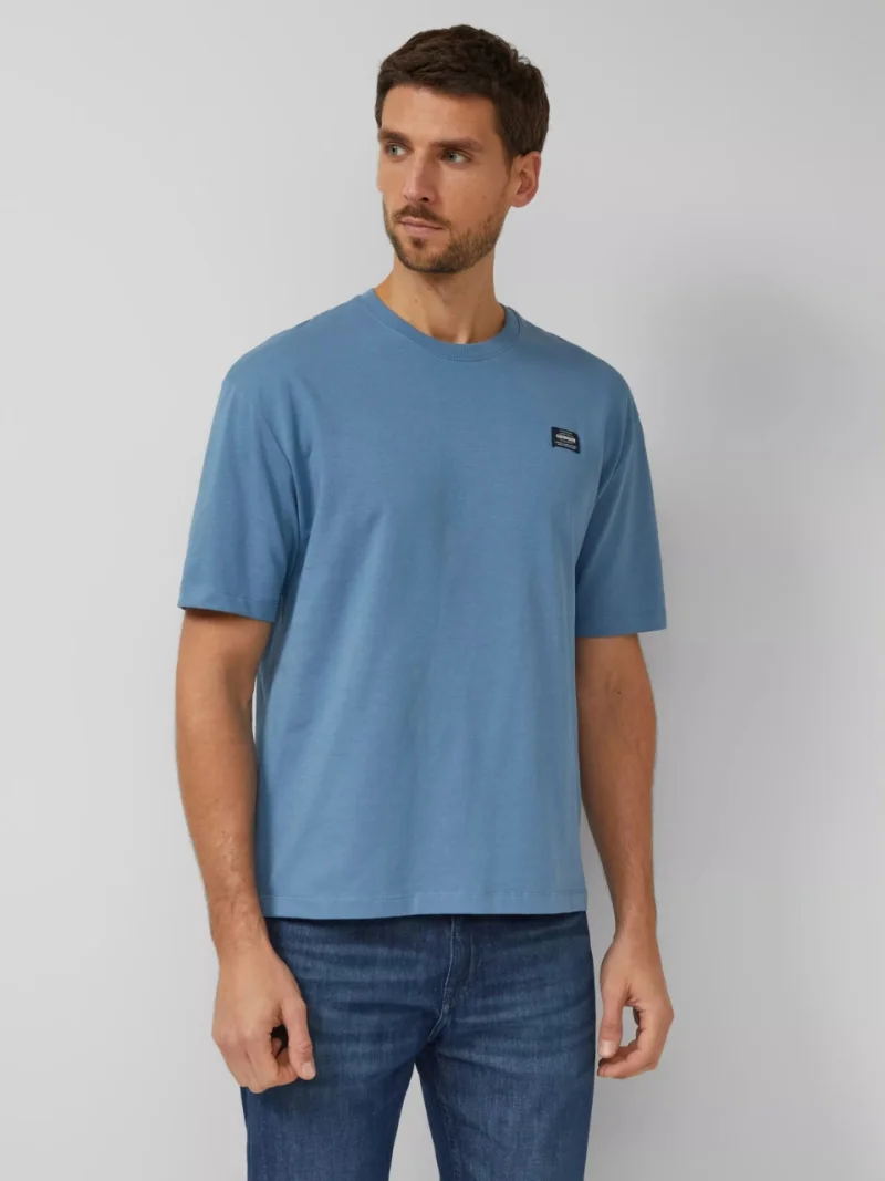 s.Oliver Tricou barbati, din jerseu gros de bumbac, Modern fit, Albastru (SELECTATI MARIMEA: M)
