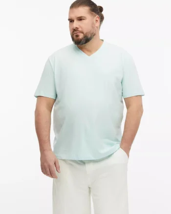 s.Oliver Big Sizes Tricou cu anchior, barbati big sizes, din bumbac, Regular fit, Turcoaz deschis (SELECTATI MARIMEA: 2XL)