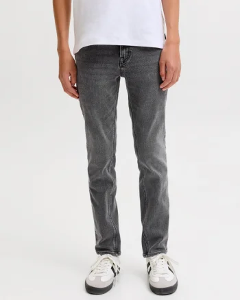 Jack & Jones Blugi baieti, CLARK, cu talie joasa si croiala Regular fit, Gri (SELECTATI MARIMEA: 140 cm)