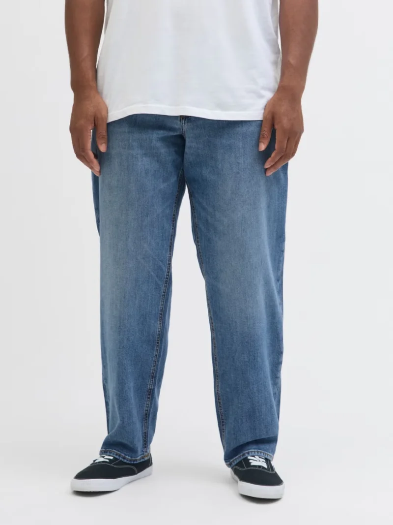 Jack & Jones Plus Blugi Mike, barbati big sizes, cu talie joasa si croiala Comfort Fit, Abastru deschis (SELECTATI MARIMEA: 40, SELECTATI LUNGIMEA: