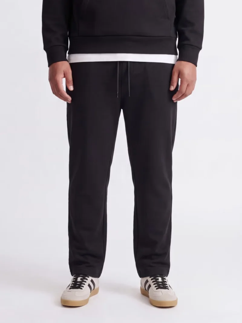 Jack & Jones Plus Pantaloni de trening barbati big sizes, cu talie medie, croiala Relaxed fit, JPSTKANE BRADLEY, Negru (SELECTATI MARIMEA: 42)