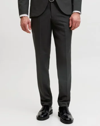 Jack & Jones Pantaloni costum barbati, JPRFRANCO, cu croiala Super Slim fit, Negru (SELECTATI MARIMEA: 48)