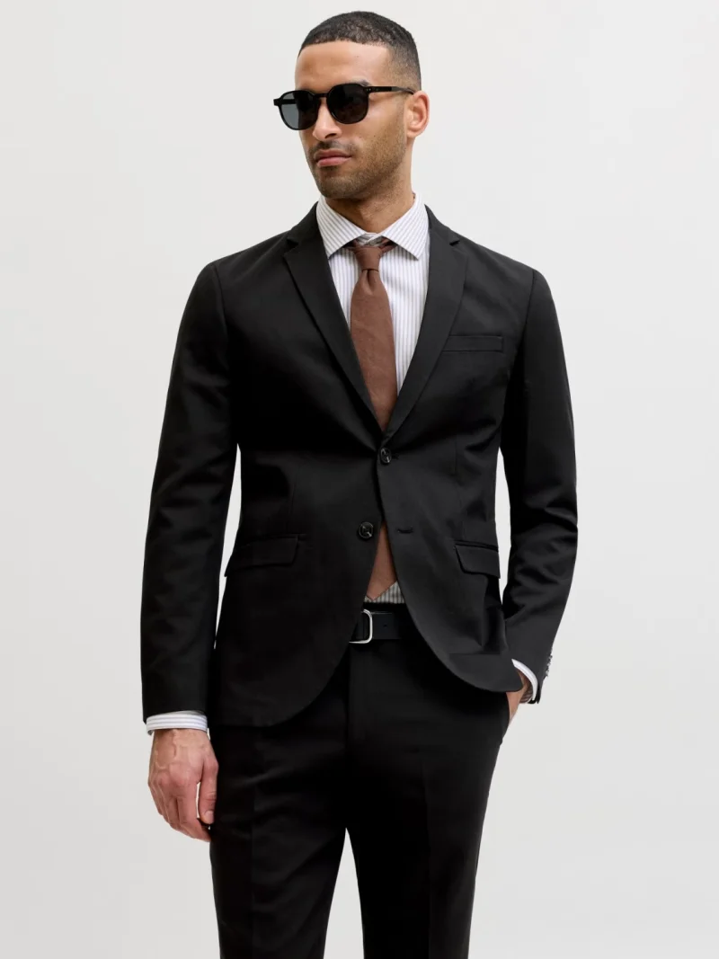 Jack & Jones Sacou barbati, JPRFRANCO, cu croiala Super Slim fit, Negru (SELECTATI MARIMEA: 50)