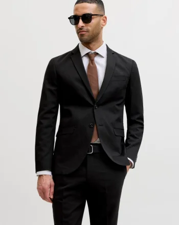 Jack & Jones Sacou barbati, JPRFRANCO, cu croiala Super Slim fit, Negru (SELECTATI MARIMEA: 50)