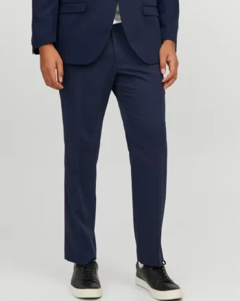 Jack & Jones Plus Pantaloni costum barbati, JPRFRANCO, cu croiala Regular Fit, Bleumarin inchis (SELECTATI MARIMEA: 62)