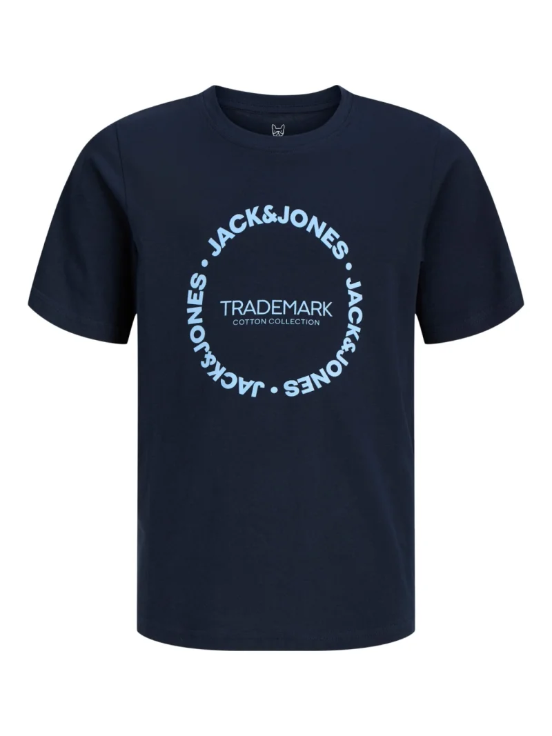 Jack & Jones Tricou baieti, din bumbac, Regular Fit, JJBENSON, Bleumarin inchis (SELECTATI MARIMEA: 140 cm)