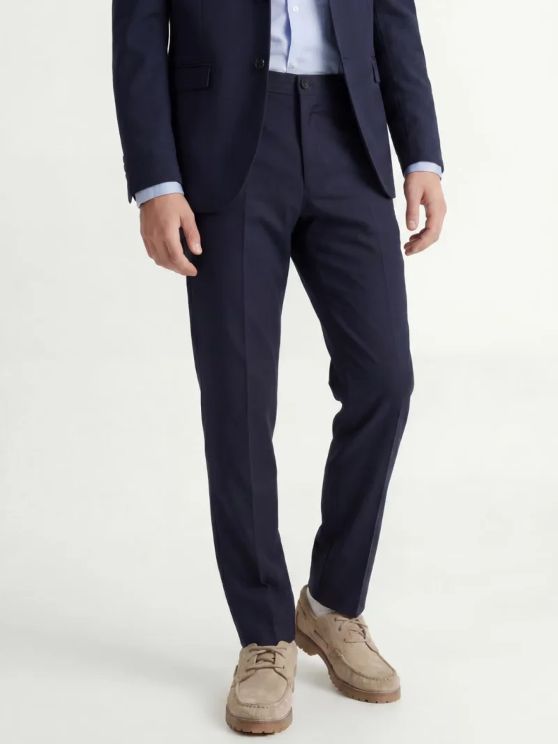 Jack & Jones Pantaloni costum baieti, SOLAR, cu talie medie si croiala Super Slim Fit, Bleumarin inchis (SELECTATI MARIMEA: 152 cm)