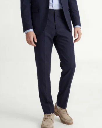 Jack & Jones Pantaloni costum baieti, SOLAR, cu talie medie si croiala Super Slim Fit, Bleumarin inchis (SELECTATI MARIMEA: 152 cm)