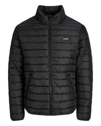 Jack & Jones Plus Jacheta matlasata barbati big sizes, fara gluga, Regular fit, JJELVIS, Negru (SELECTATI MARIMEA: 7XL)