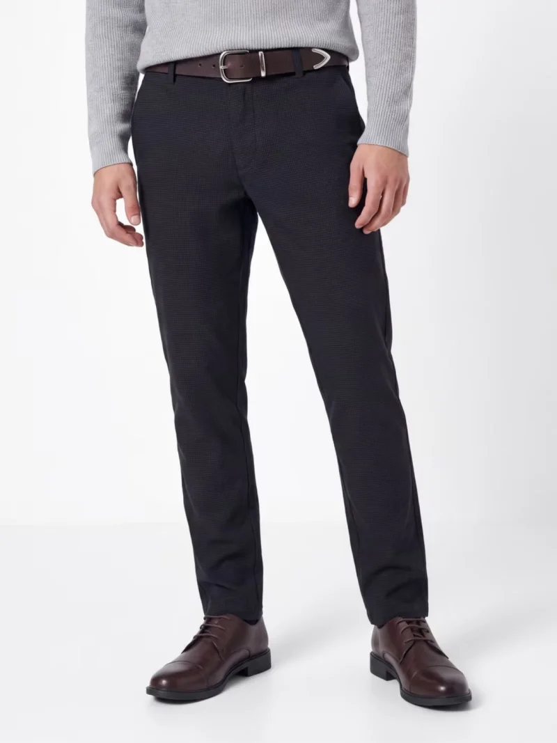 Jack & Jones Pantaloni chino, barbati, cu talie joasa, Slim fit, JPSTMARCO BOWIE, Bleumarin inchis (SELECTATI MARIMEA: 31, SELECTATI LUNGIMEA: 32)