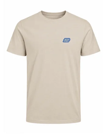 Jack & Jones Tricou baieti, din bumbac, Regular Fit, JJAMI, Bej (SELECTATI MARIMEA: 140 cm)