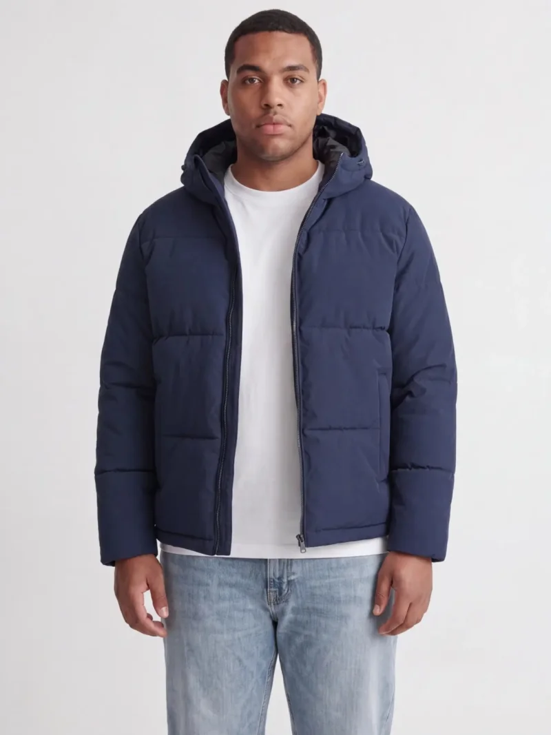 Jack & Jones Plus Geaca barbati big sizes, cu gluga, Regular fit, JJGALAXY, Bleumarin inchis (SELECTATI MARIMEA: 2XL)