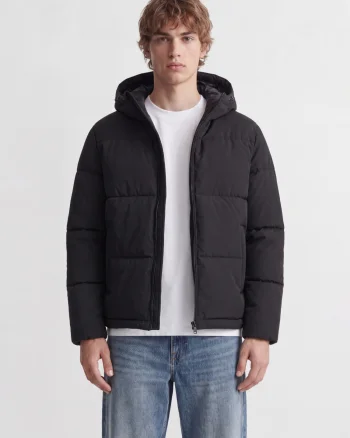 Jack & Jones Geaca barbati, cu gluga, Regular fit, JJGALAXY, Negru (SELECTATI MARIMEA: S)